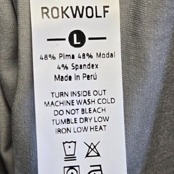 NWT ROKWOLF ESCAPE TANK TOP LUNAR ROCK PIMA COTTON/MODAL/SPANDEX OVERSIZED LARGE - Picture 8 of 10